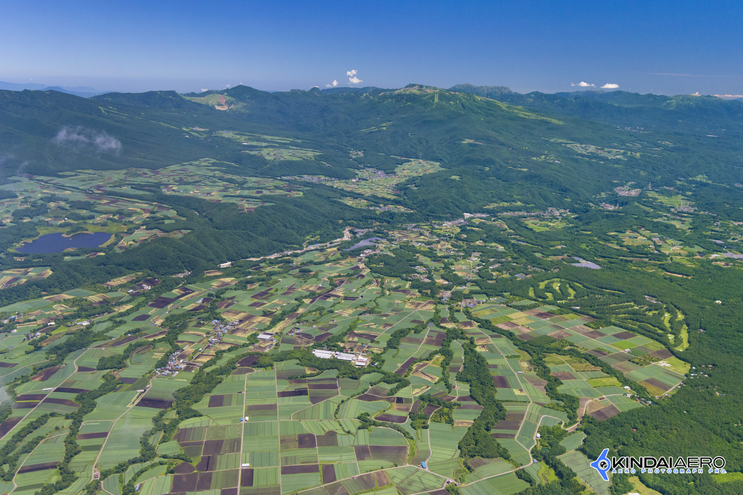 群馬県吾妻郡嬬恋村・大笹キャベツの丘　航空写真撮影 2021-07-17