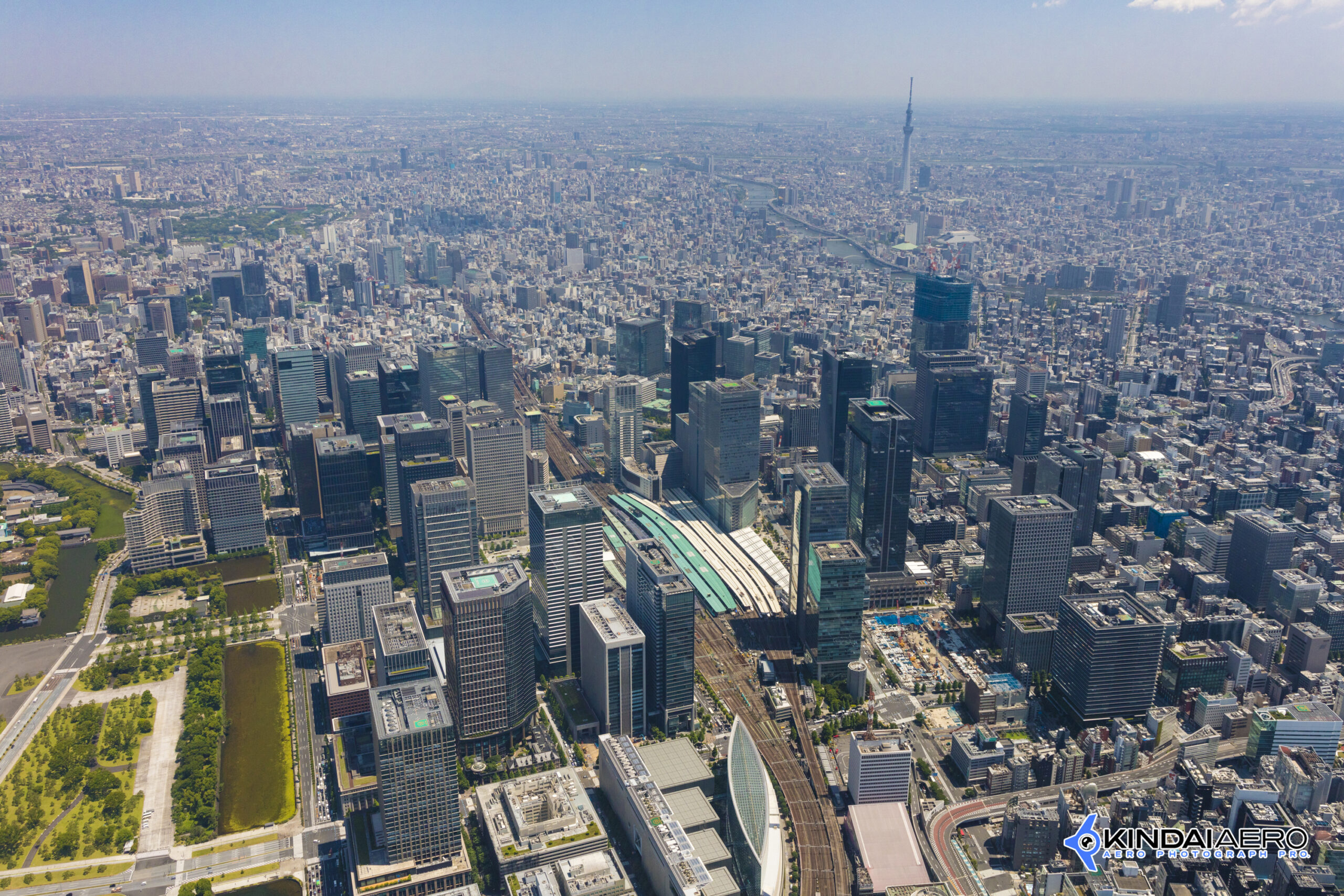 東京駅周辺・スカイツリー方向の航空写真撮影 2025-06-05