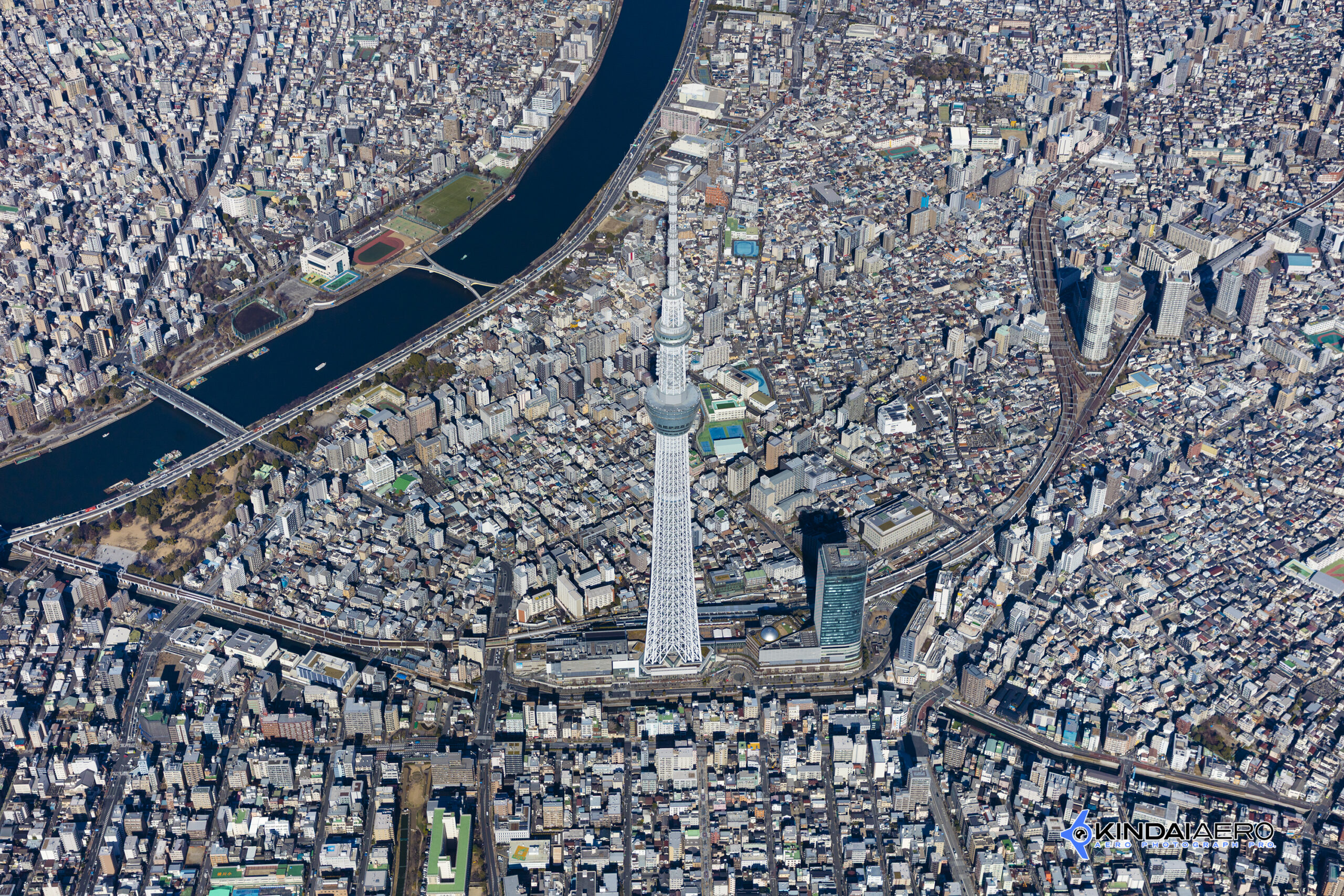 東京スカイツリー及び周辺の航空写真撮影 2026-01-06