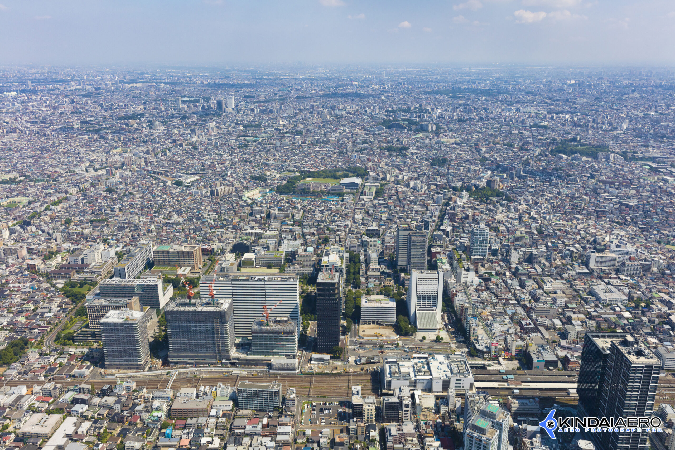 東京都中野駅・駅前再開発の航空写真撮影 2025-07-26