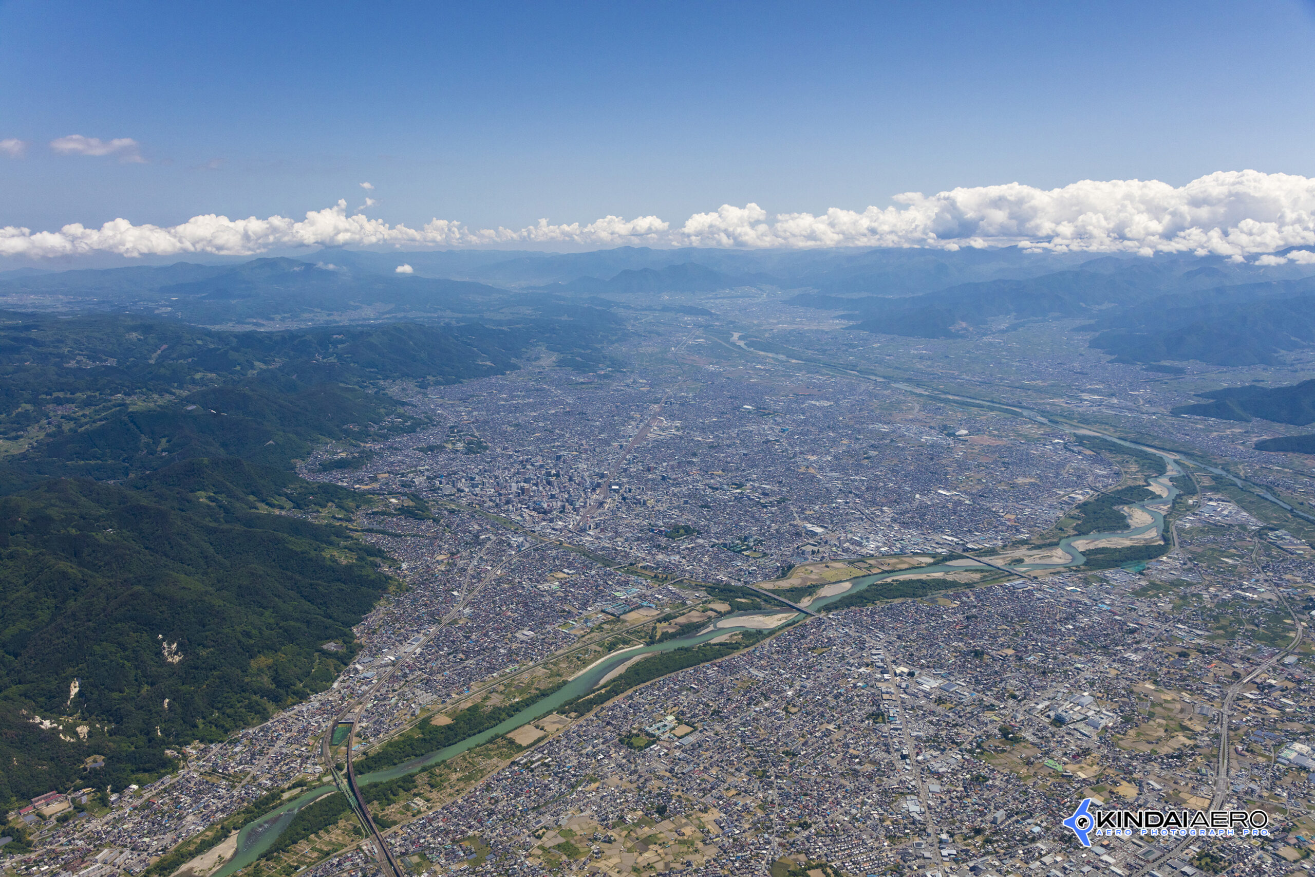 長野市 犀川の航空写真撮影 2025-05-28