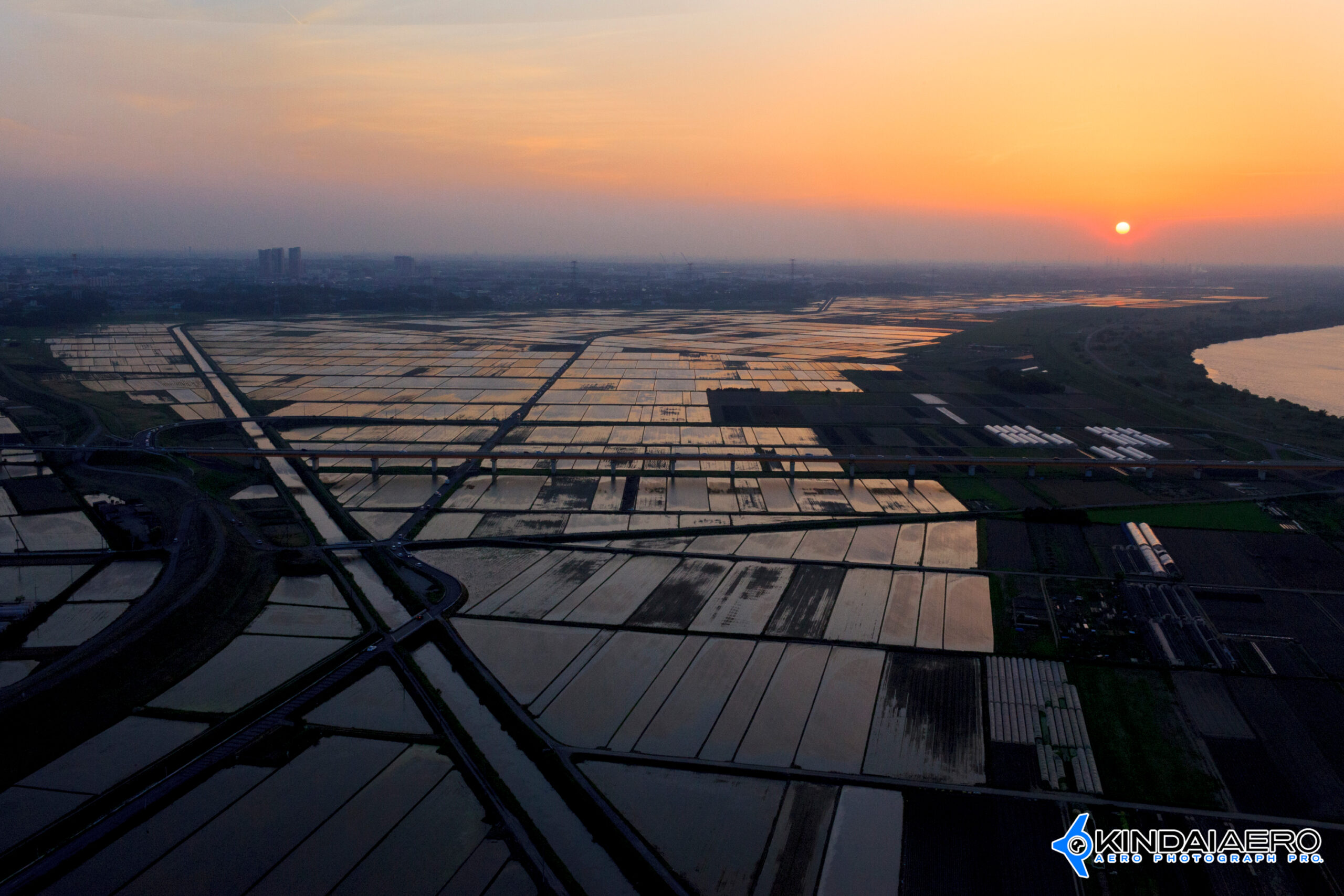 竜ケ崎周辺　夕暮れの田園風景 2013-05-17
