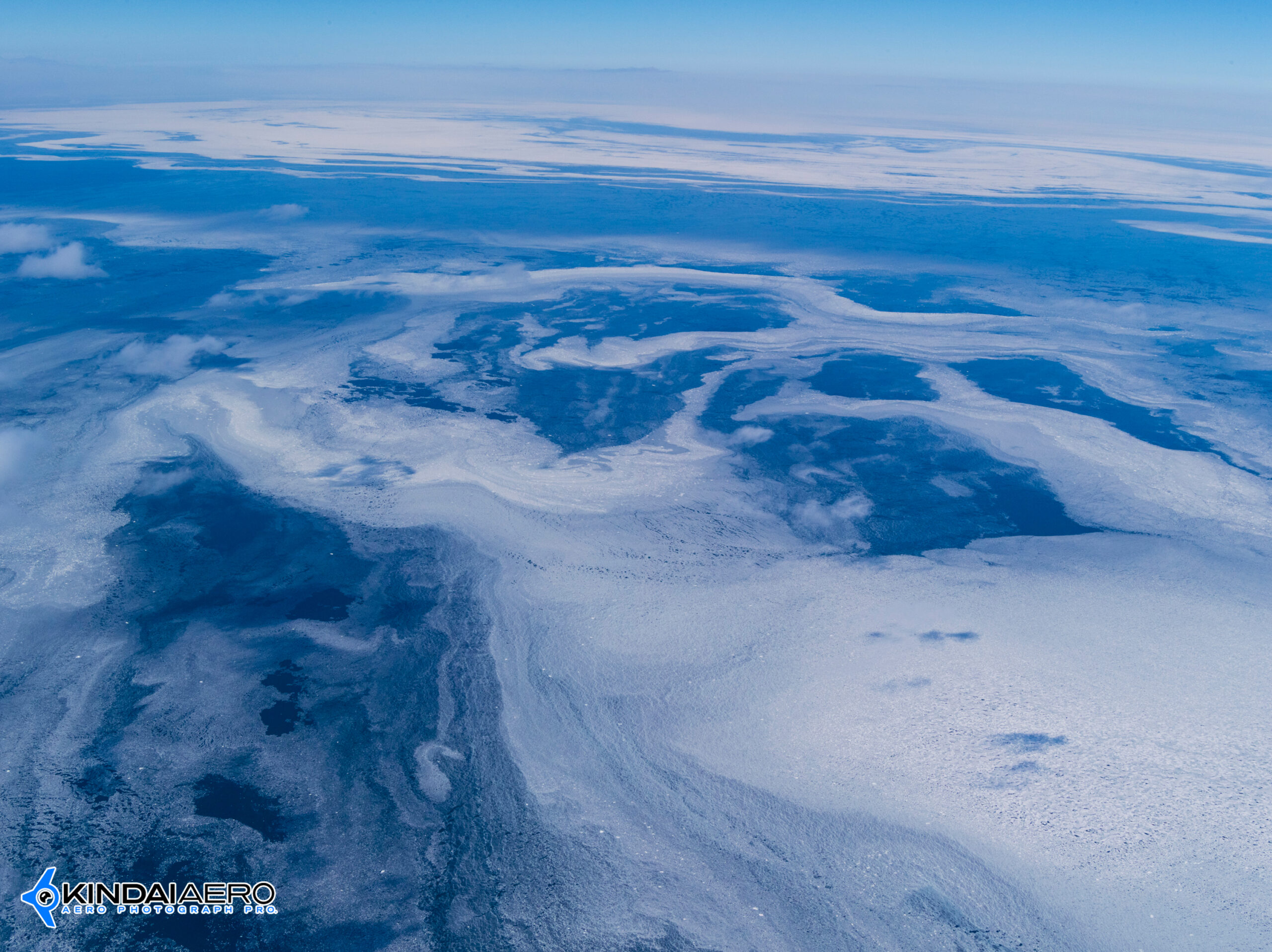 北海道・紋別の流氷を航空写真撮影 2016-02-24