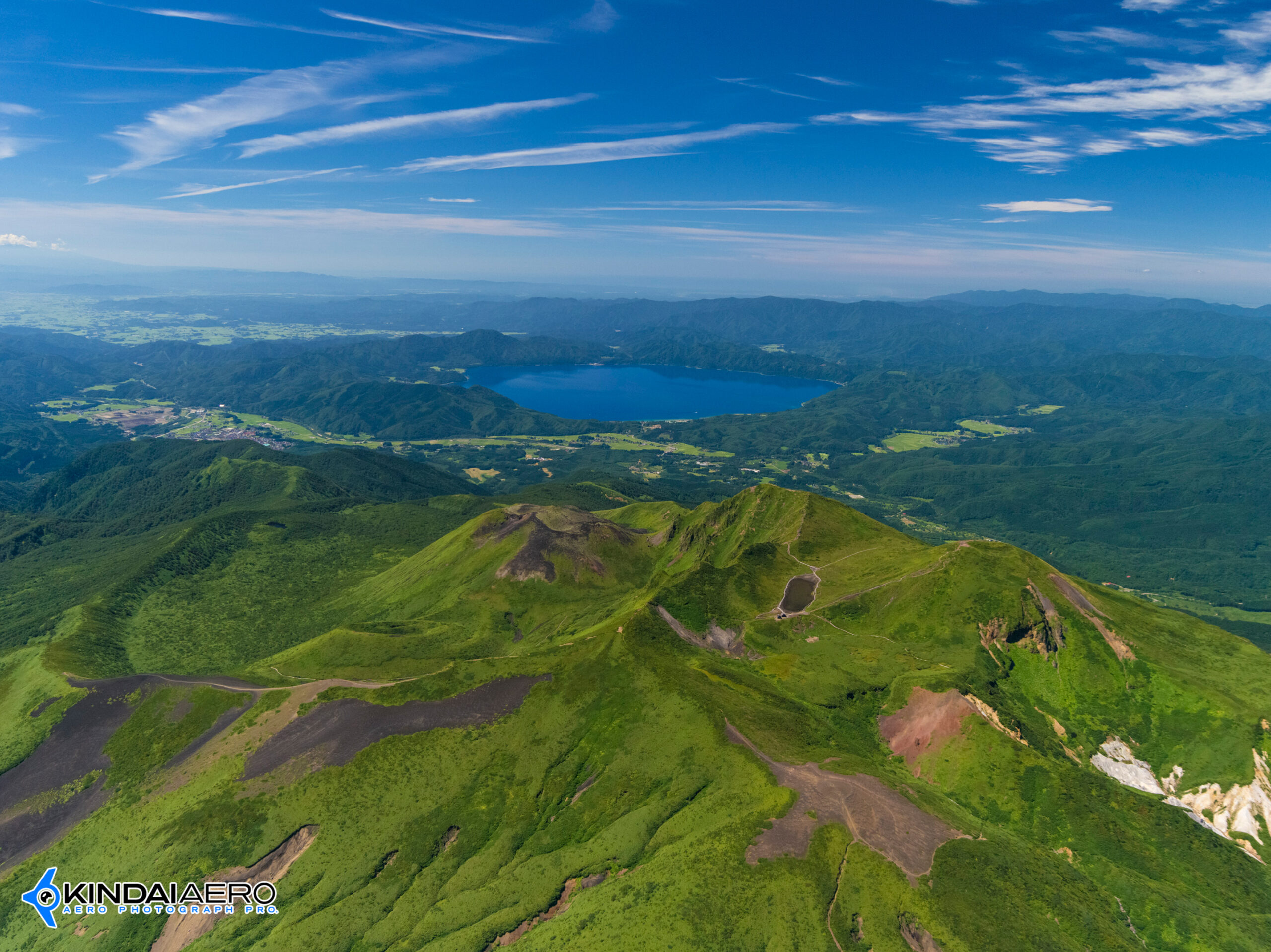 秋田駒ケ岳・田沢湖の航空写真撮影 2018-08-23
