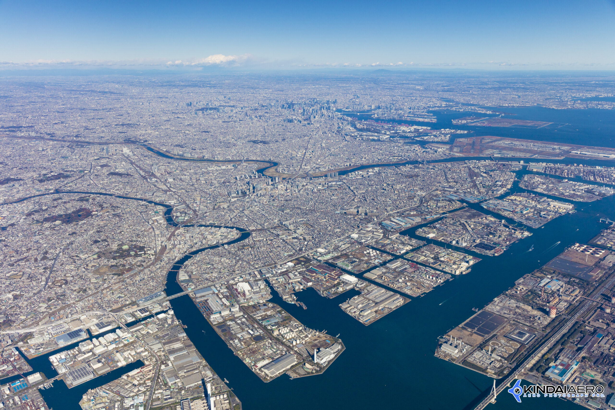 川崎市・京浜工業地帯の航空写真撮影 2025-12-15