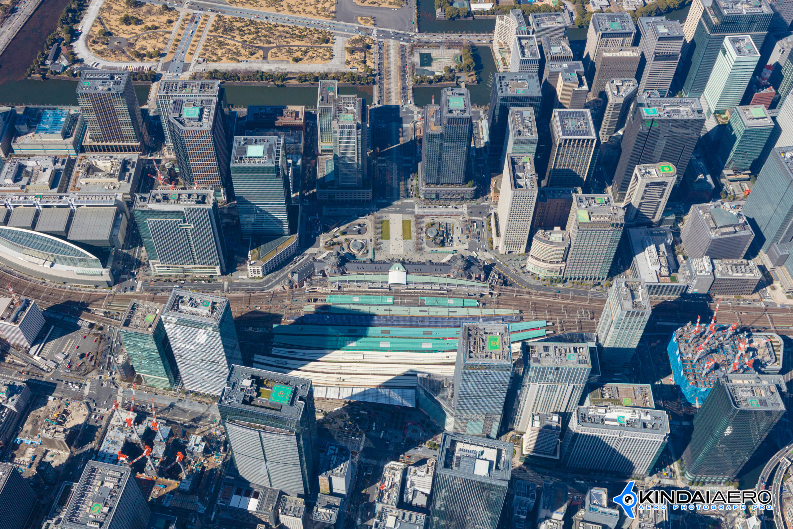 千代田区 東京駅の航空写真撮影 2026-02-19