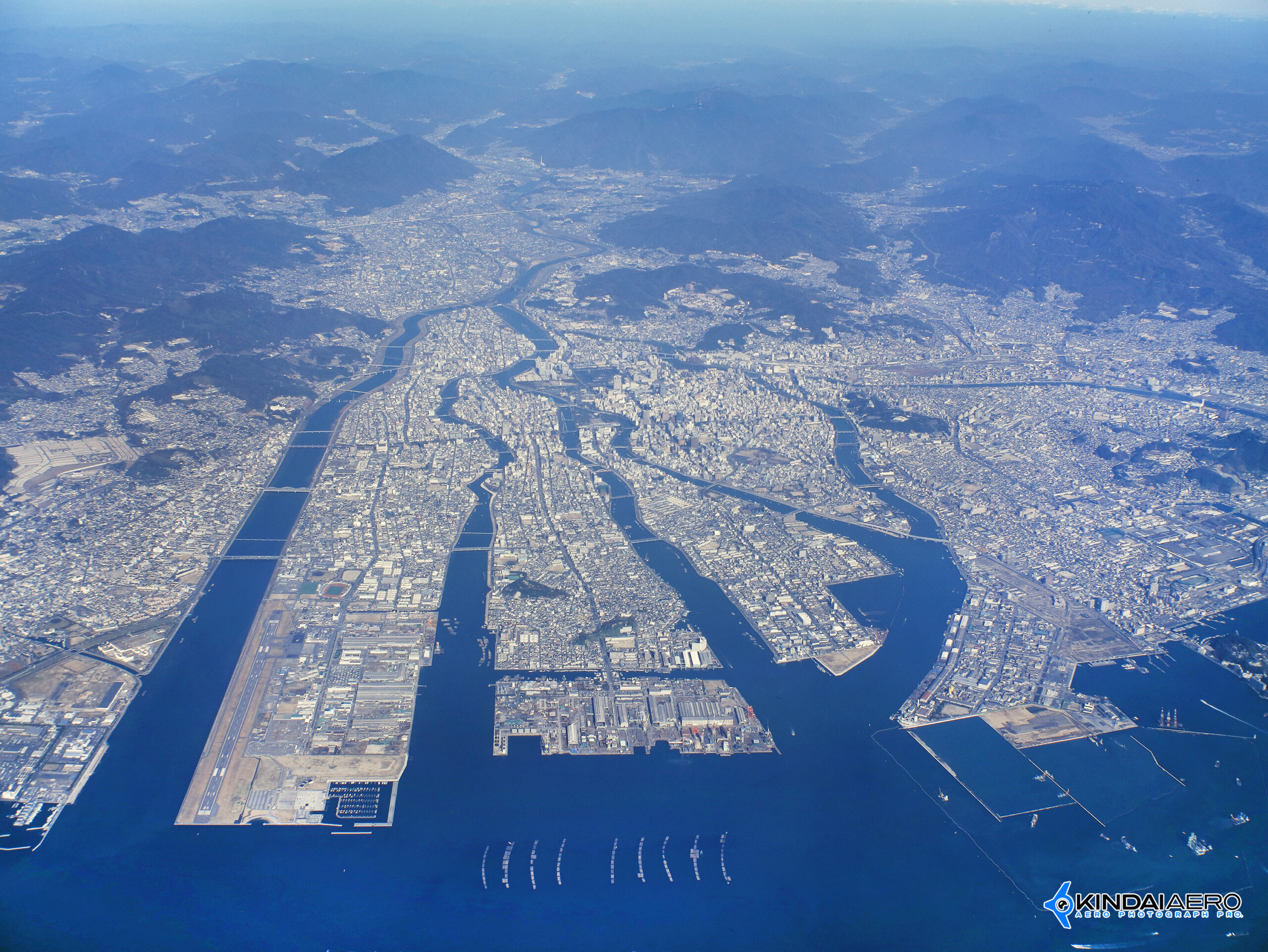 広島県広島市の航空写真撮影 1980年代