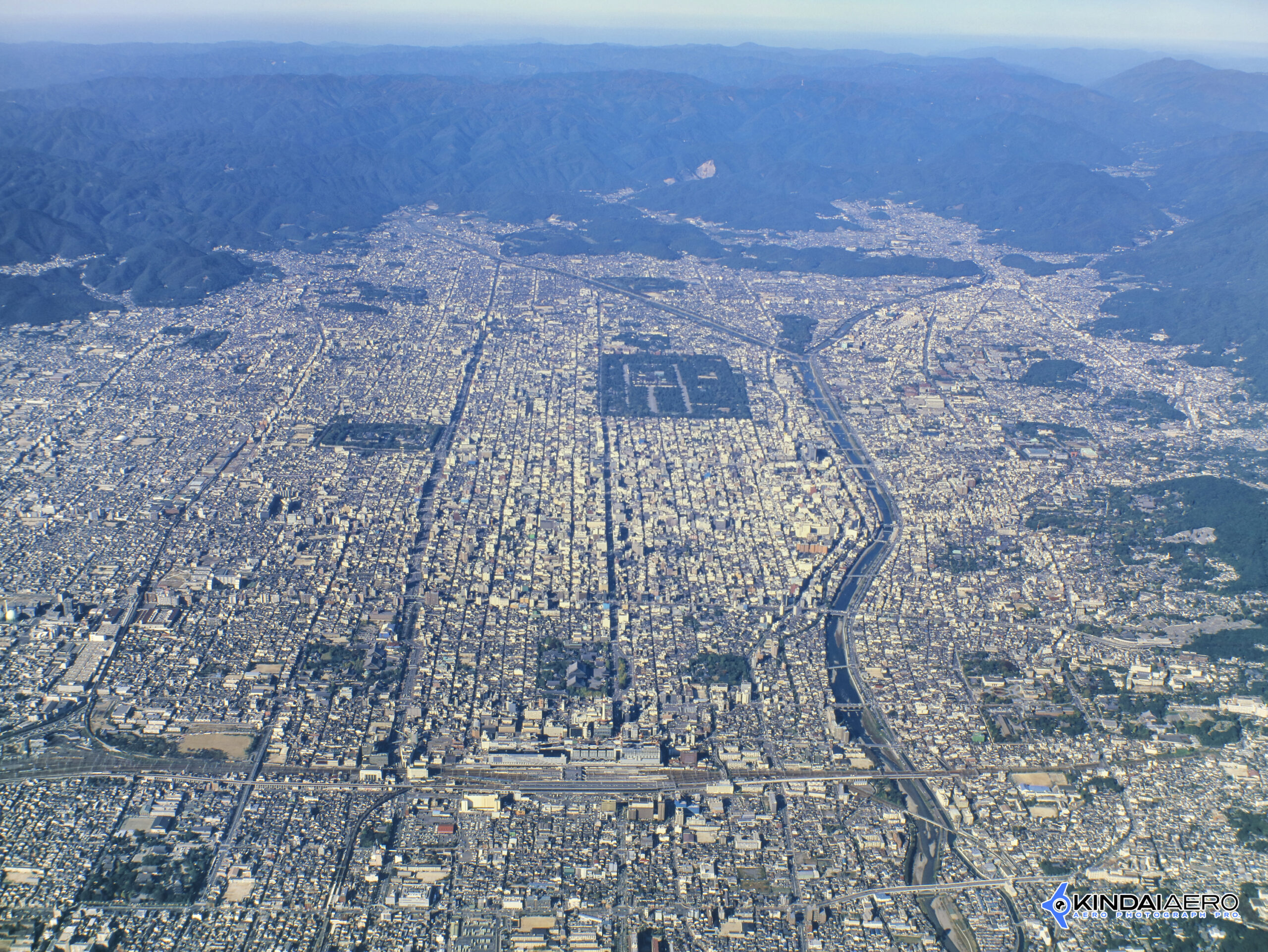 京都府京都市・市街地全体の航空写真撮影 1989-07