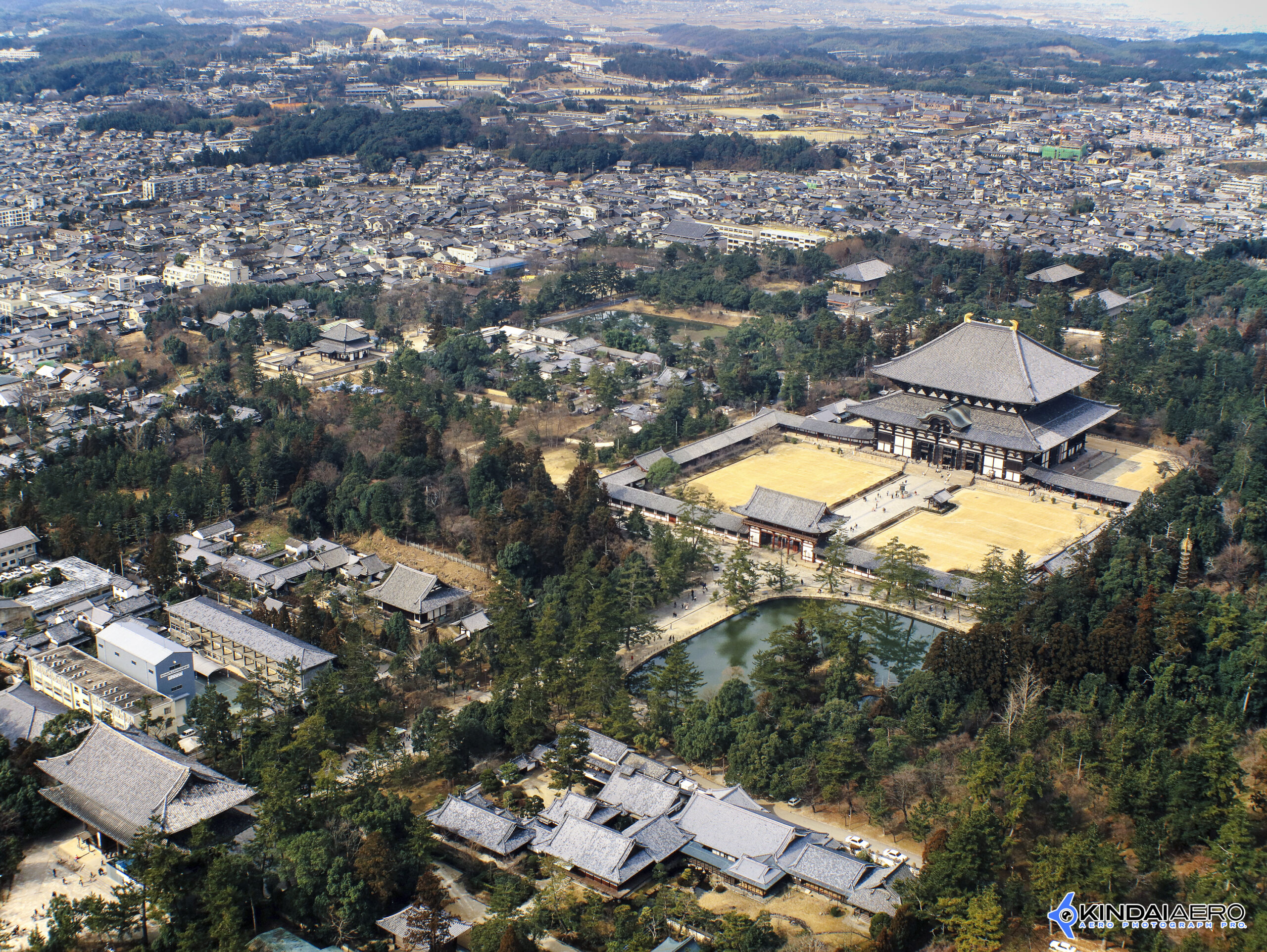 奈良県奈良市・東大寺　航空写真撮影 1987-04