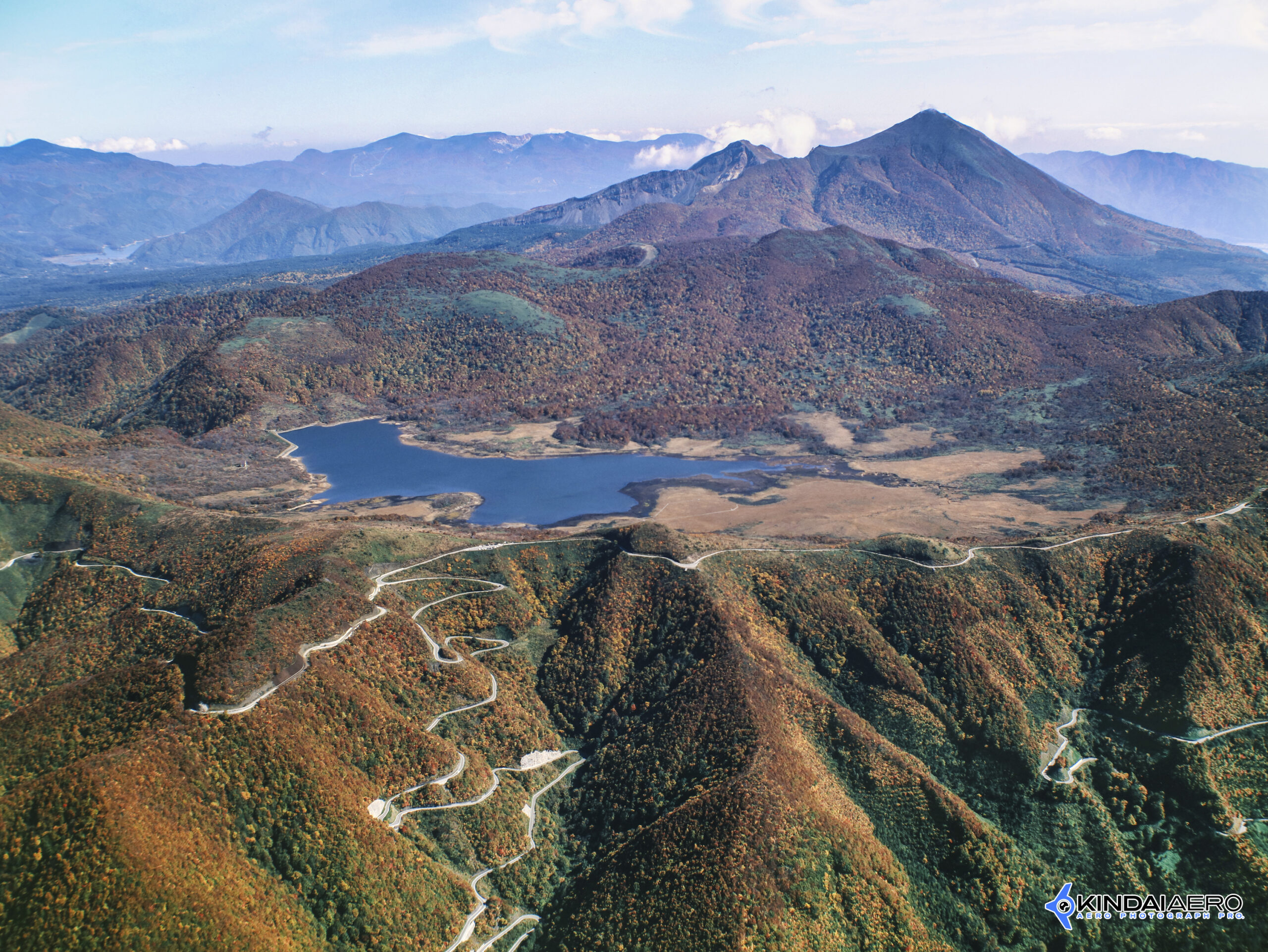 福島県・磐梯山と雄国沼　航空写真撮影 1992-10