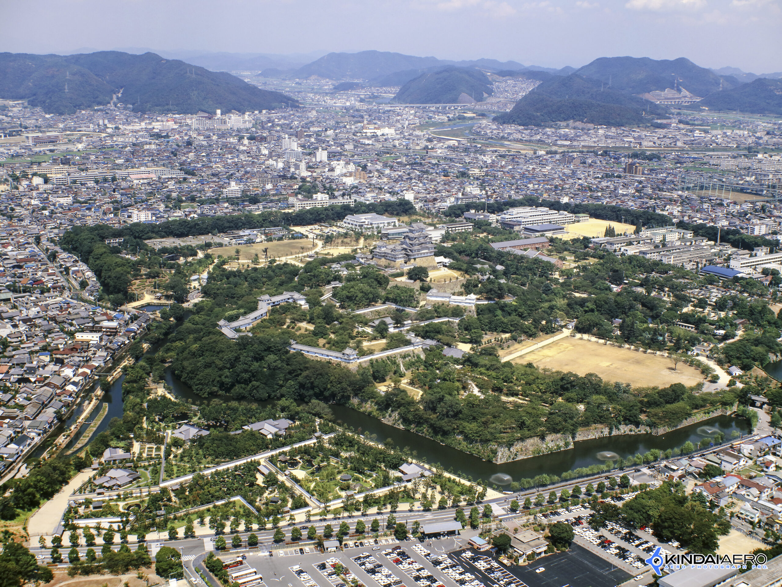 兵庫県姫路市・姫路城　航空写真撮影 1994-07
