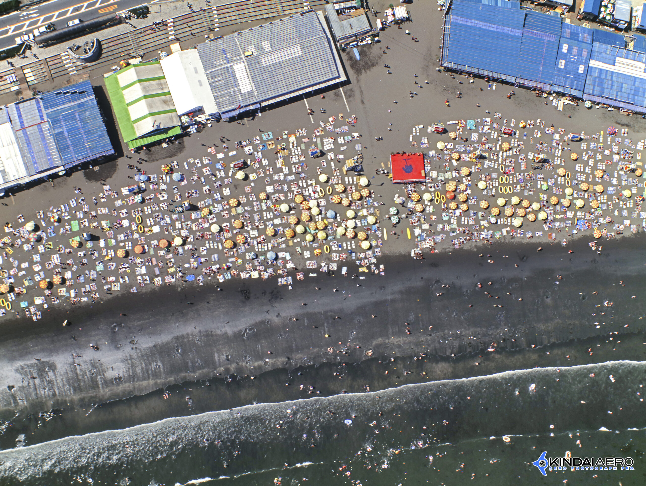 神奈川県藤沢市・湘南海岸(垂直写真)　航空写真撮影 1994-07