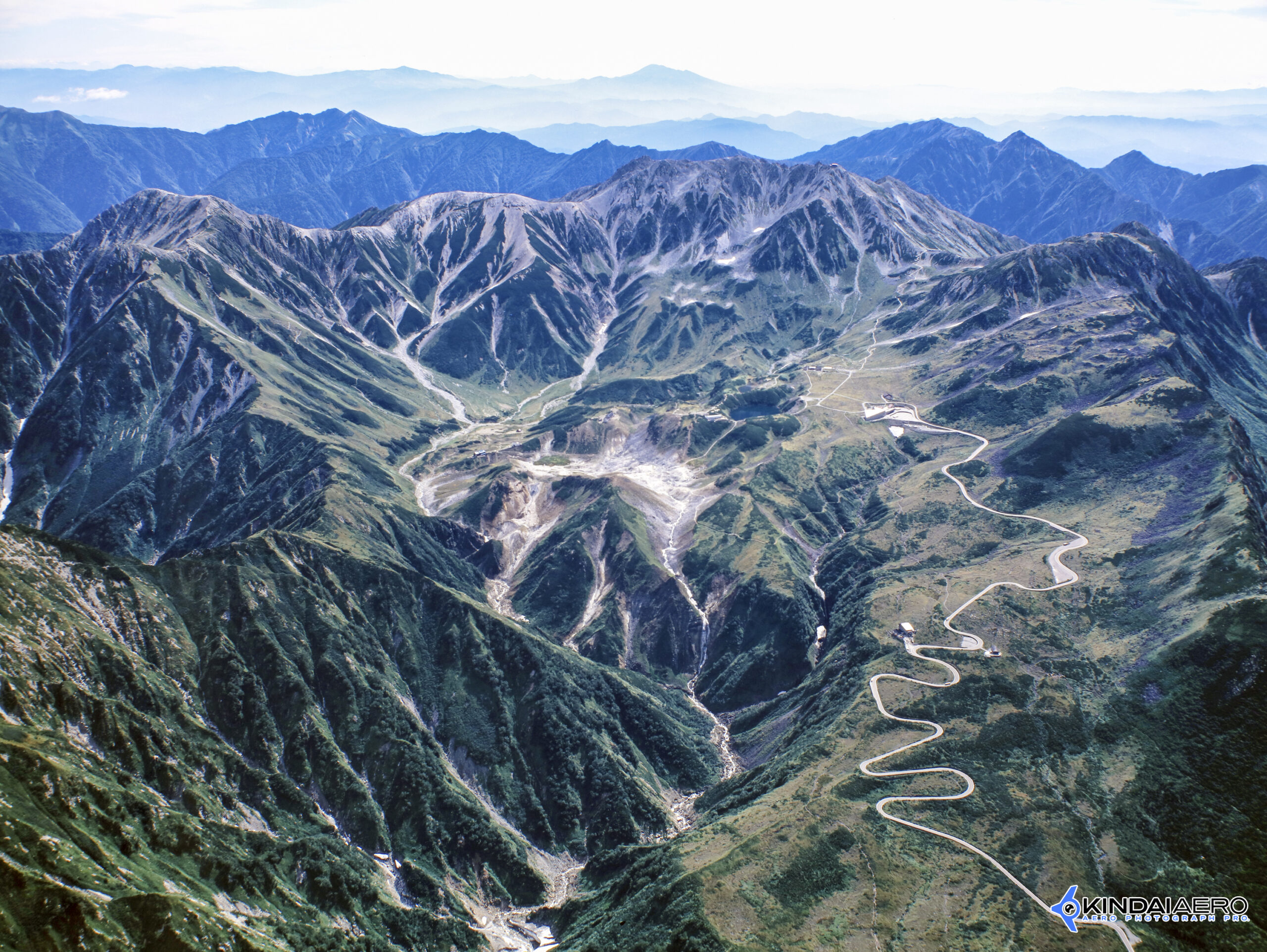 富山県中新川郡・立山室堂平-立山連峰　航空写真撮影 1995-08