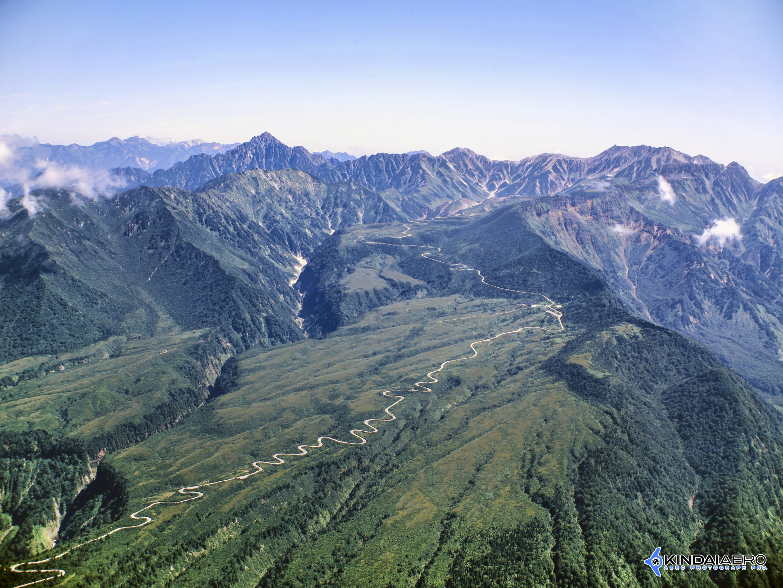 富山県中新川郡・立山黒部アルペンルート-立山連峰　航空写真撮影 1995-08