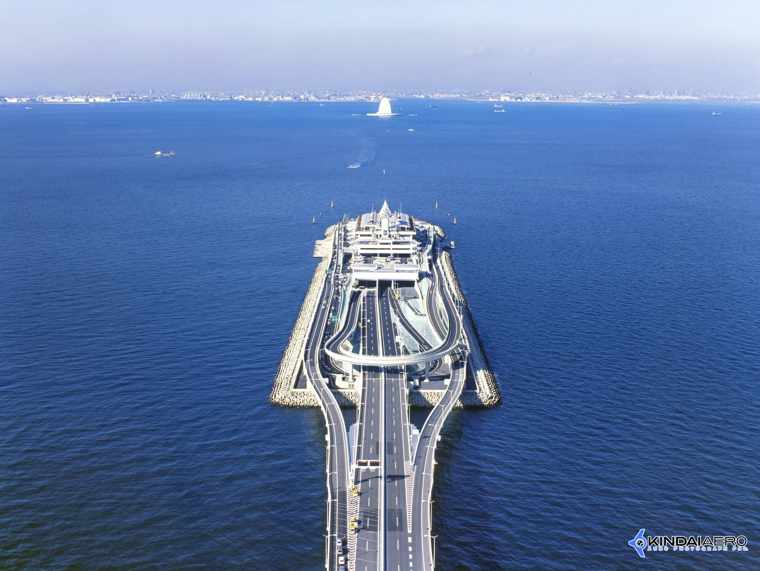 千葉県木更津市・海ほたるパーキングエリア 航空写真撮影 1998-01-07