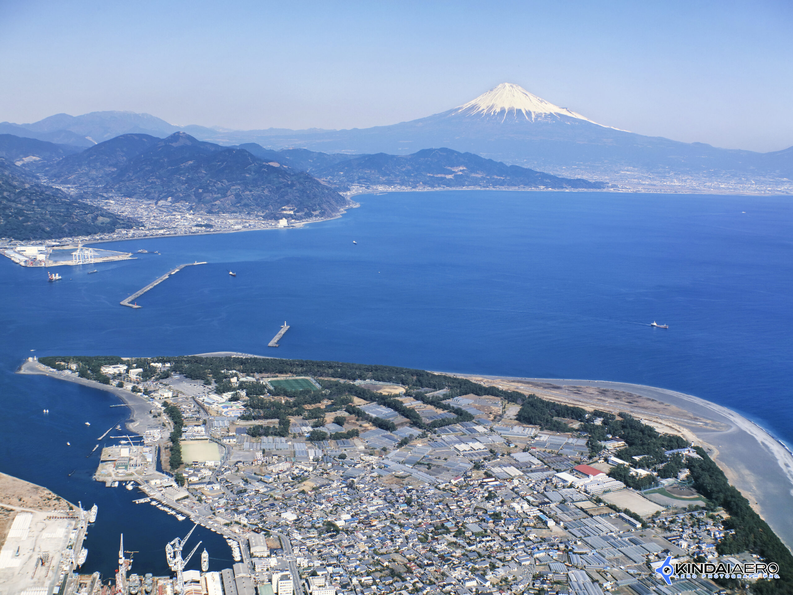 静岡県静岡市・三保松原と富士山　航空写真撮影 2003-02