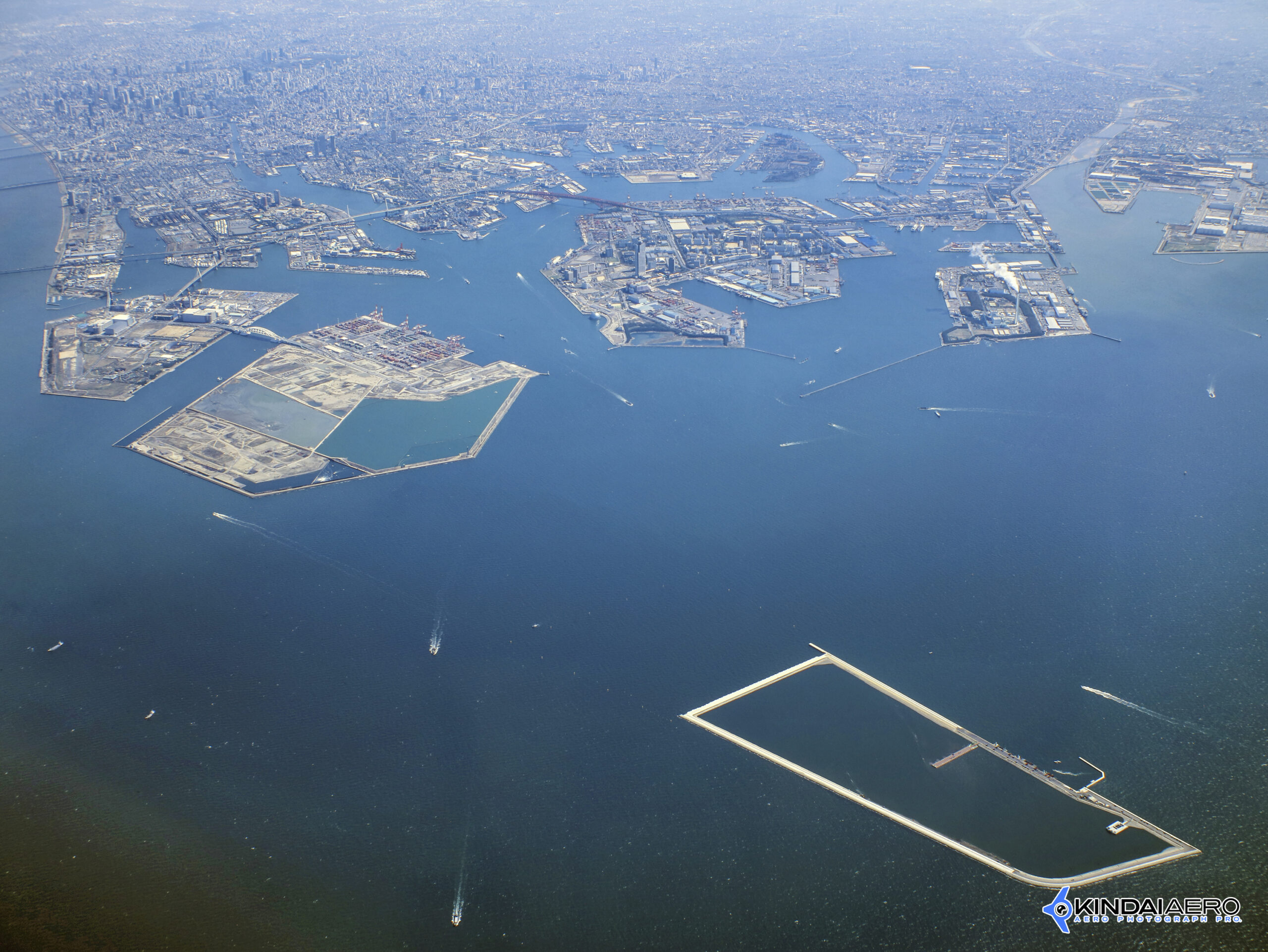 大阪府大阪市・大阪港(夢洲)-埋め立て工事　航空写真撮影 2010-03