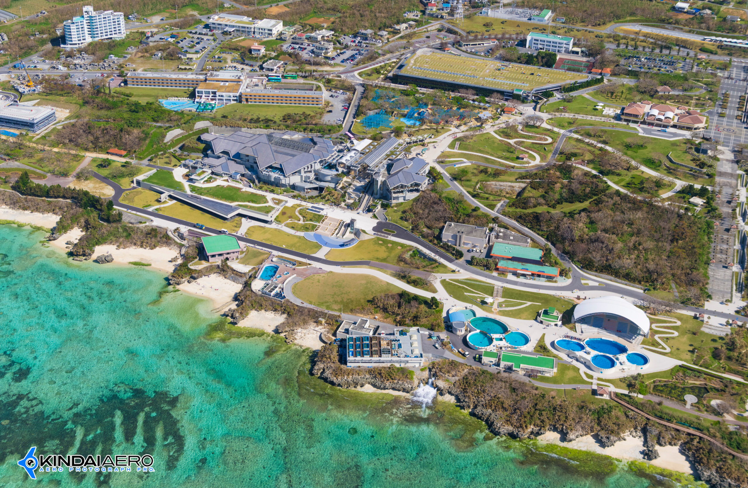 沖縄県 美ら海水族館の航空写真撮影 2012-10-26