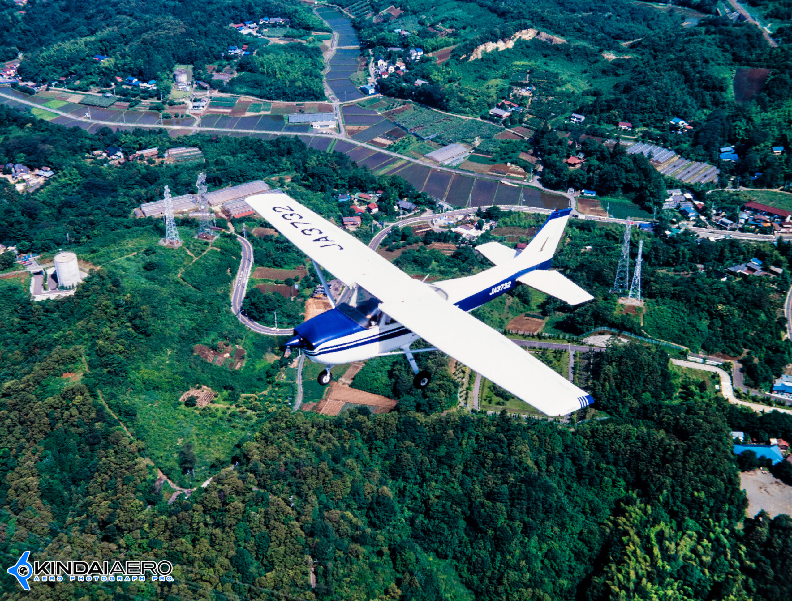 弊社保有の小型機を航空写真撮影 1975年