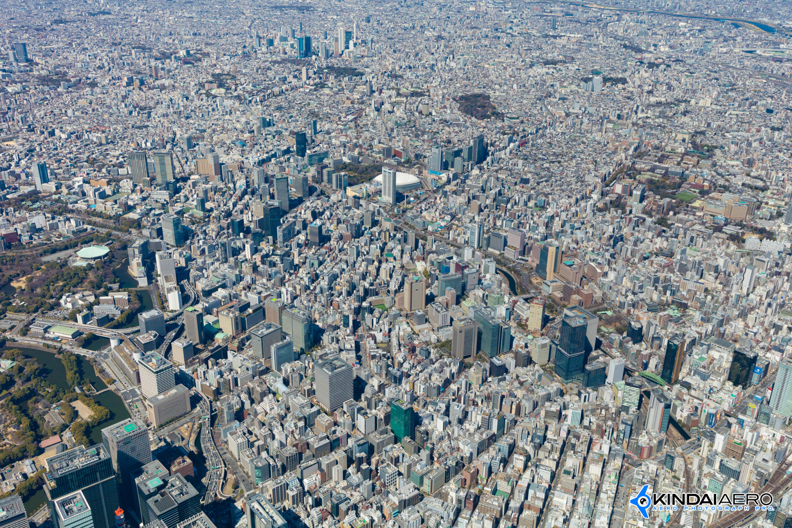 東京都千代田区神田 御茶ノ水・神保町周辺の航空写真撮影 2026-03-14