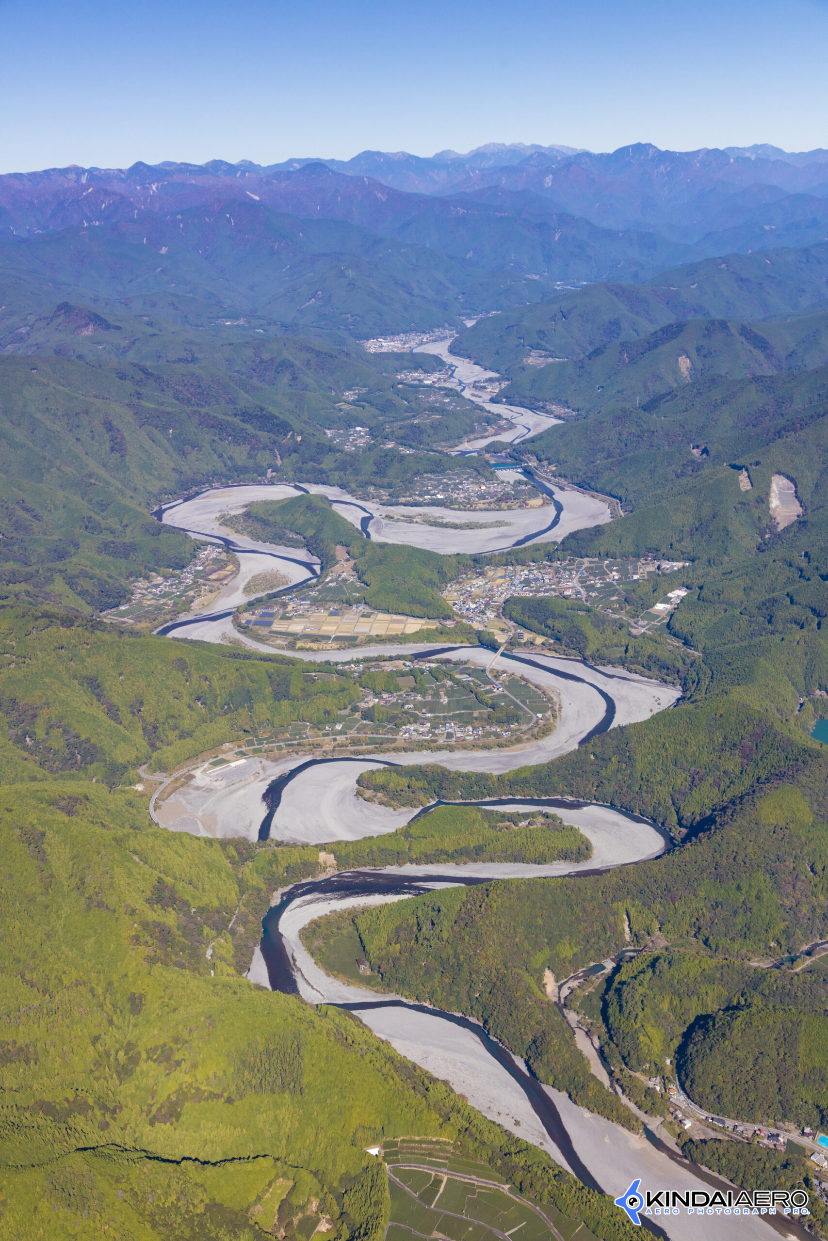 静岡県榛原郡川根本町 大井川の航空写真撮影 2023-10-23